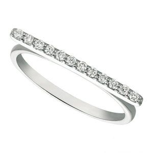 0.15 Carat Natural Diamond Bar Ring